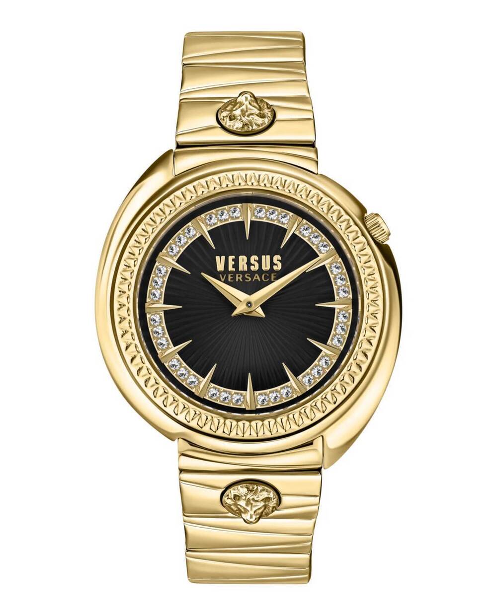 NEW VERSUS VERSACE women's tortona crystal bracelet watch in gold